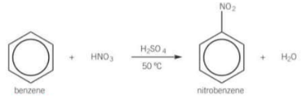 <p>One of the H atoms is replaced with a nitro group</p>