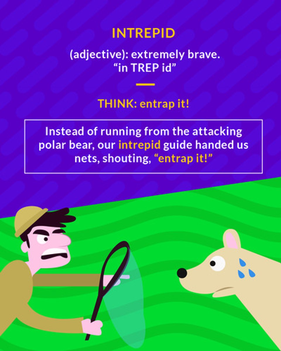 <p>very brave, fearless, unshakable</p><p>(adj,) extremely brave</p>