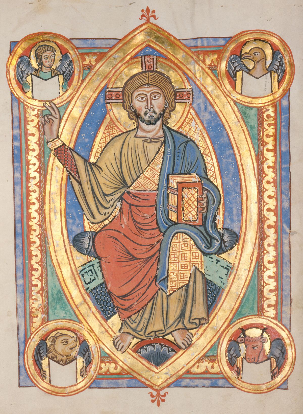 <p>“Amende” entourant le Christ </p>