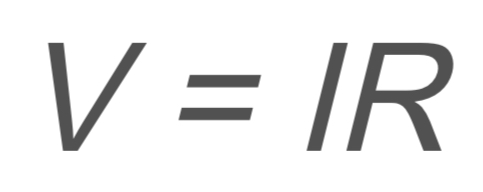 <p>V → voltage </p><p>I → current </p><p>R → resistance </p>