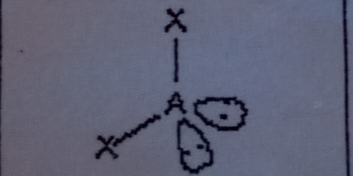 <p>What VSEPR shape has 2 bonding pairs and 2 lone pairs?</p>