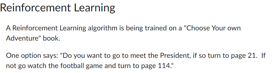 <p>Initially, the  algorithm chooses each page with equal probability.  Choose the correct  probability vector for option [page 21, page 144]:</p><p>Question 18 options:</p><p>Impossible to answer, given the information given.</p><p>[0.33, 0.67]</p><p>[0,1]</p><p>[0.5, 0.5]</p><p>[1,1]</p><p>[0.67, 0.33]</p>