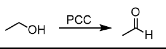 <ul><li><p>reagent: PCC</p><p></p></li></ul><p></p>