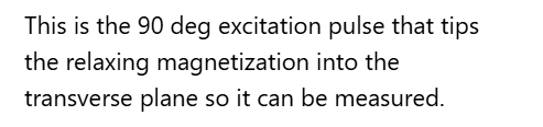 <p>C. 90 RF excitation pulse</p>