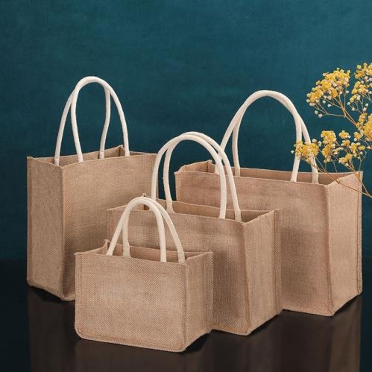 <p> is a fabric that is often made from jute. Jute reacts to chemicals similarly to flax and cotton. It has excellent resistance to microorganisms and insects.</p>