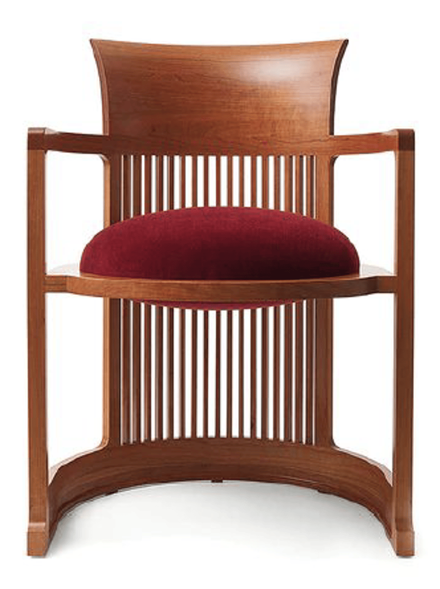 <p>Designed by Frank Lloyd Wright; A solid wood chair-armchair with timeless style and considerable technical-construction complexity designed in 1937.</p>