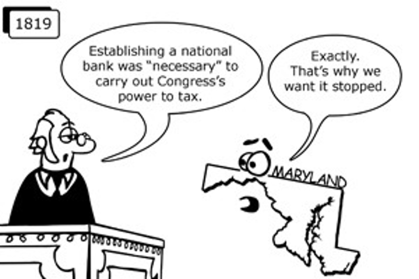 <p>the Supreme Court upheld the power of the national government and denied the right of a state to tax the federal bank using the Constitution's supremacy clause. The Court's broad interpretation of the necessary and proper clause paved the way for later rulings upholding expansive federal powers</p>