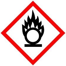 <p>oxidizing hazard</p>