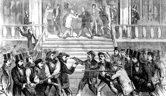 <p>Passed in 1854, it created the territories of Kansas and Nebraska, allowing residents to decide on the issue of slavery through popular sovereignty. T<span>he act led to violent clashes “Bleeding Kansas” between pro-slavery and anti-slavery groups in Kansas as both sides sought to influence the vote on slavery.&nbsp;</span></p>