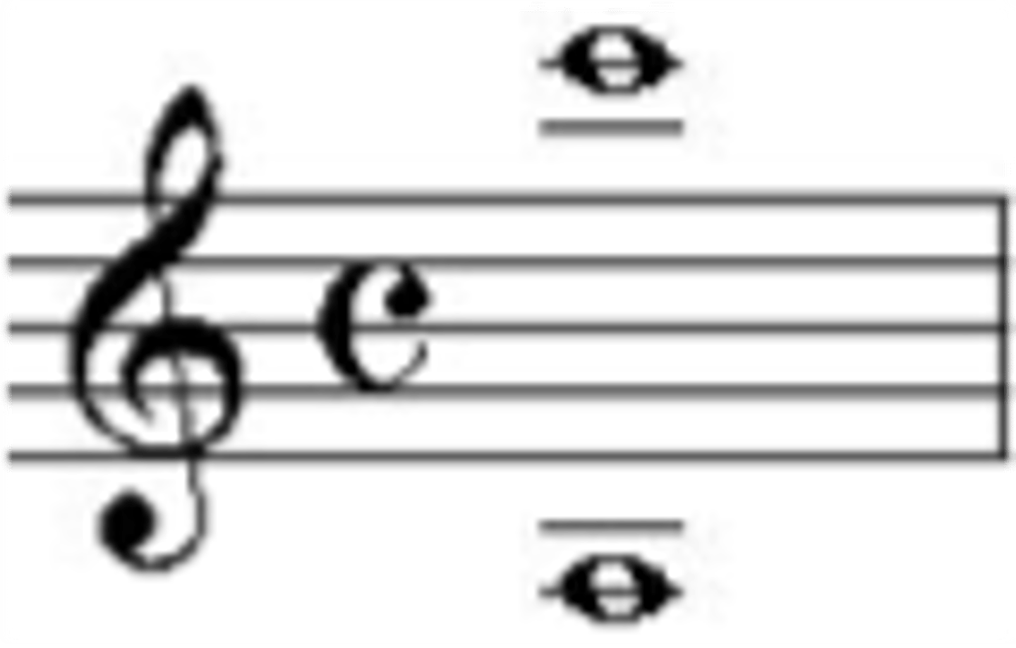<p>C above the staff (look at top note in picture)</p>