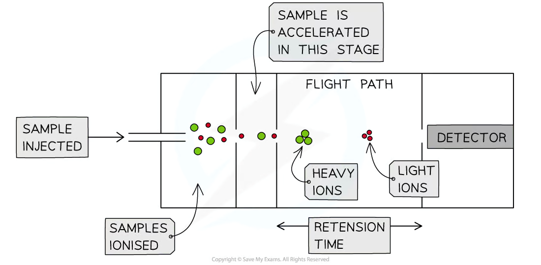 <ol><li><p><strong>Ionisation</strong></p></li><li><p><strong>Acceleration</strong></p></li><li><p><strong>Ion drift</strong></p></li><li><p><strong>Detection</strong></p></li></ol><p></p>