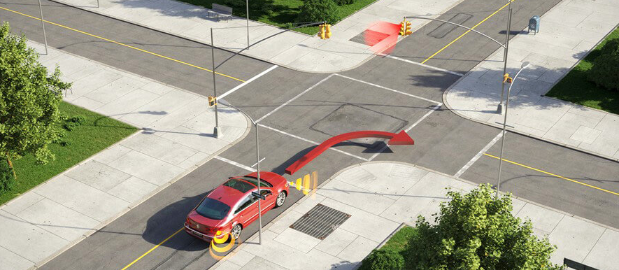 **When a right turn on a red signal light is permitted, what must you do before entering the intersection and making the turn?**