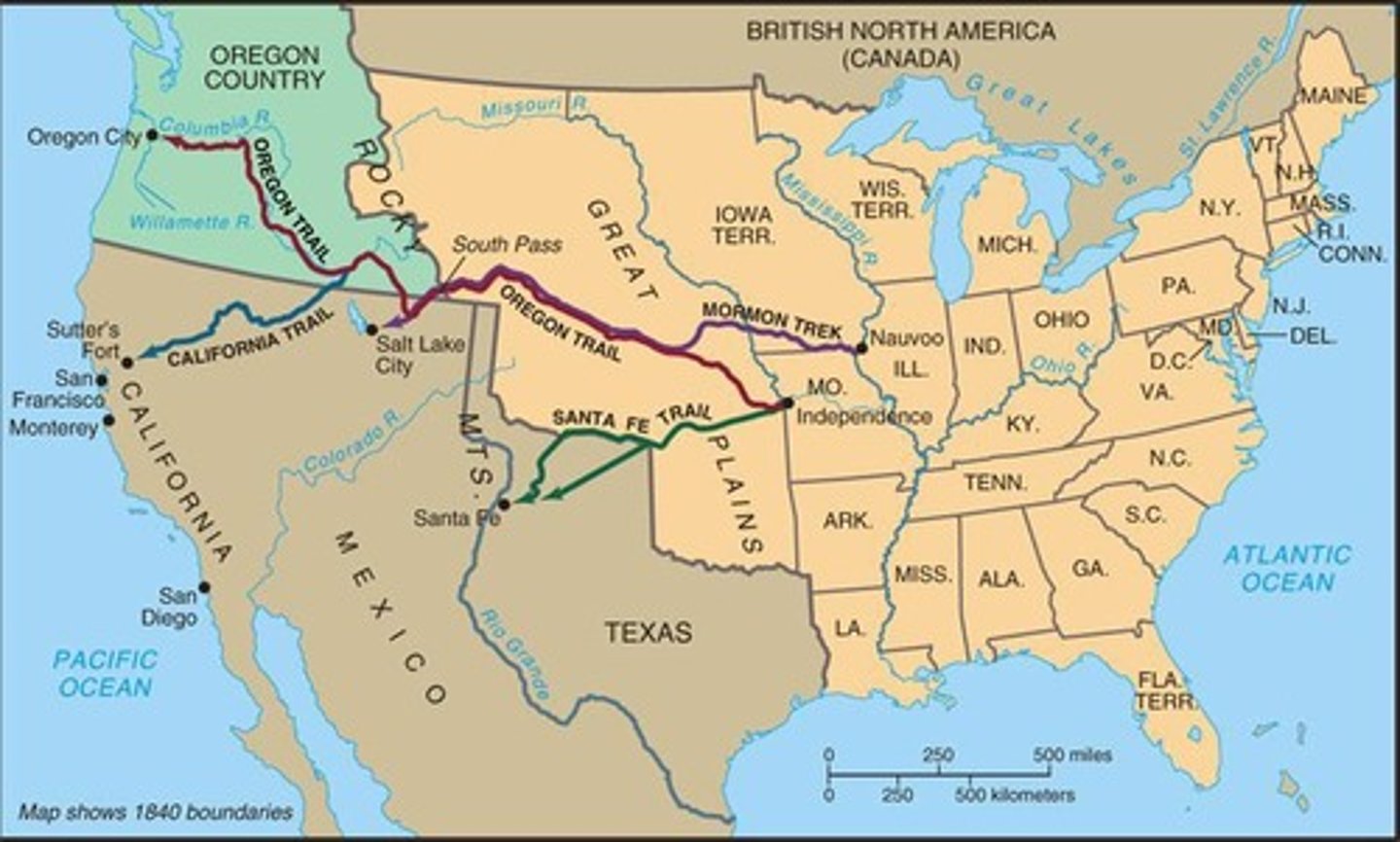 <p>Route for thousands migrating to Oregon's fertile lands.</p>