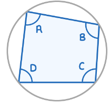<p><span>The opposite angles of the cyclic quadrilateral sum to 180°</span></p>