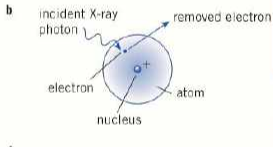 <ul><li><p>photon energy &lt; 100keV</p></li><li><p>photon is completely absorbed</p></li><li><p>electron uses energy to escape atom so electron emitted</p></li><li><p>main mechanism for soft (lower energy) X-ray attenuation</p></li></ul><p></p>