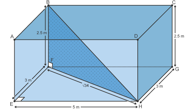 <ul><li><p>draw appropriate 2D shapes, join points and drop vertical</p></li><li><p>apply either pythagoras or trig</p></li></ul><p></p>