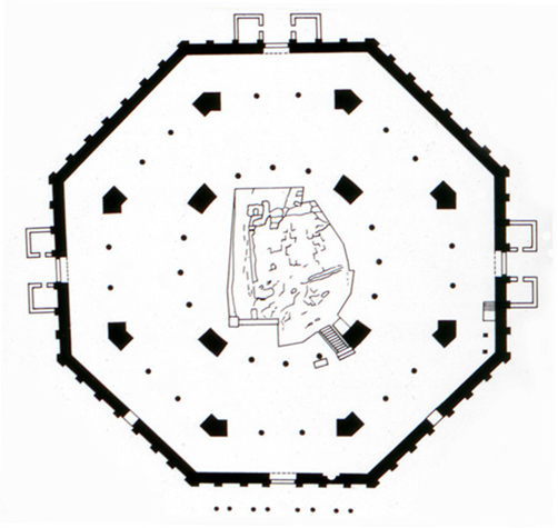 <p>islam</p><img src="https://knowt-user-attachments.s3.amazonaws.com/3b4610e4-a6a1-43bf-9809-17f188121d15.png" data-width="25%" data-align="center"><p>close proximity to the jewish temple of soloman (destroyed by titus in 70 ad)</p><img src="https://knowt-user-attachments.s3.amazonaws.com/9b5ebb8a-2f28-4535-a120-893a5e8d47e2.png" data-width="25%" data-align="center"><p>close proximity to the wailing wall (part of temple of soloman)</p><img src="https://knowt-user-attachments.s3.amazonaws.com/f6f094c0-47fb-413e-908f-9525dc0f9d32.png" data-width="25%" data-align="center"><p>arched screens</p><img src="https://knowt-user-attachments.s3.amazonaws.com/edeb0f87-e4be-4d4c-a477-20053dd1c1d6.png" data-width="25%" data-align="center"><p>oldest extant islamic structure</p><p>shrine not a mosque for mohammad that resurrected</p><img src="https://knowt-user-attachments.s3.amazonaws.com/86411950-d5e4-4213-9b3c-fb4ee9b0e4e5.png" data-width="25%" data-align="center"><p>tile work</p><img src="https://knowt-user-attachments.s3.amazonaws.com/1f3f7ad6-89bd-49d8-95bc-b150d6595fb4.png" data-width="25%" data-align="center"><p>dome is 75 ft high and spans of 67 ft</p><p>interior feels like byzantine architecture</p><img src="https://knowt-user-attachments.s3.amazonaws.com/793372ab-7de1-42dc-9815-0d33d9b528d1.png" data-width="25%" data-align="center"><p>dome decor</p>