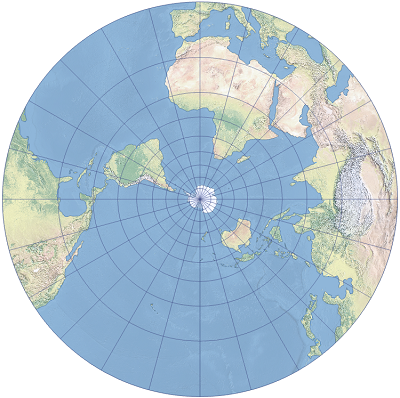 <p><span>A polar projection</span></p>