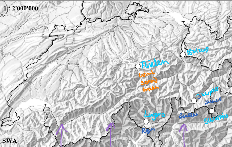 <p>Südföhn in der Schweiz:</p>