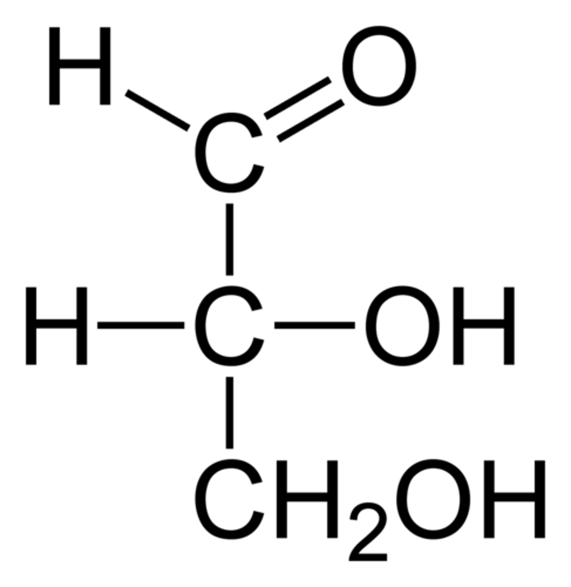 <p>glyceraldehyde; aldehyde</p>