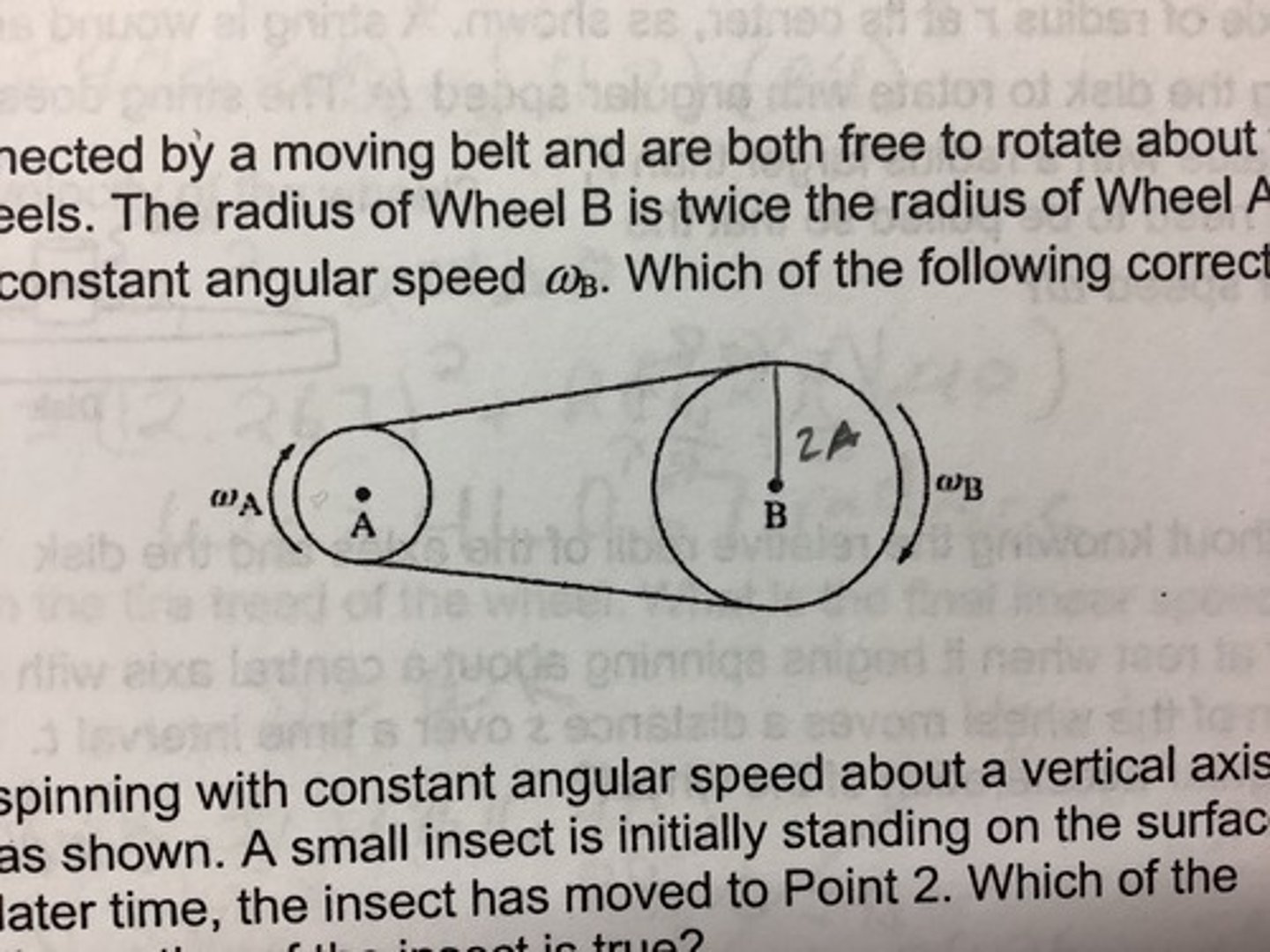 <p>ωA = ωB</p>