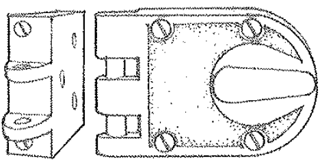 <p><span>An assembly of parts making up a complete locking system including knobs, plates and a locking mechanism</span></p>