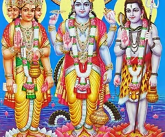 <p>Brahma, Vishnu, Shiva</p>