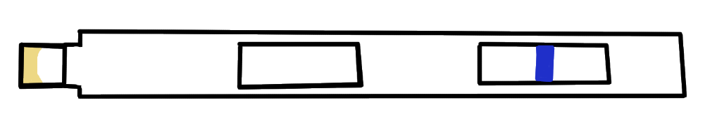 <p>The urine won’t make a mark in the first window, but will still move up to cause the free antibodies to bind to immobilized antibodies that can make a control mark in second window</p>