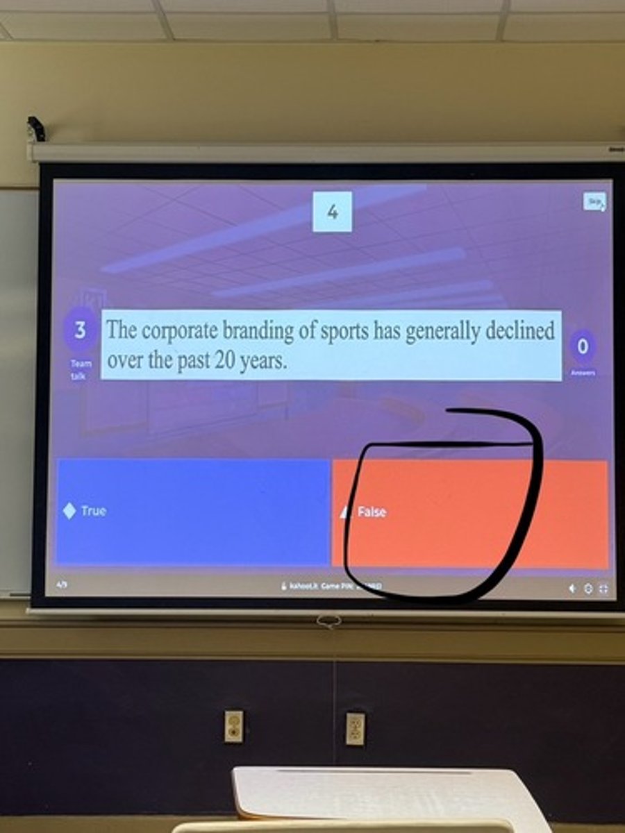 <p>The corporate branding of sports has generally declined over the past 20 years.</p>