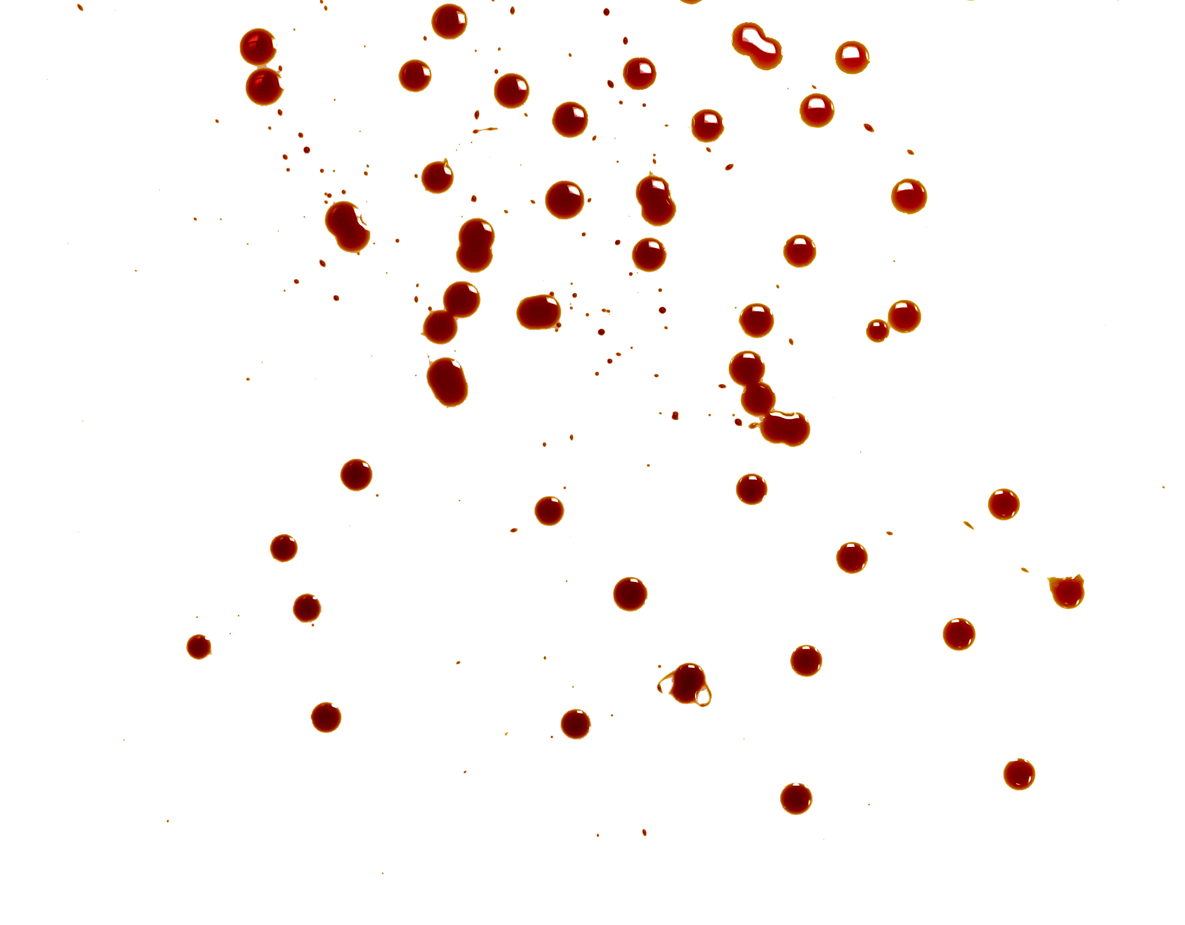 <p>When a droplet of blood is dropped directly from above and strikes a horizontal surface at 90°, it produces a circular stain.</p>