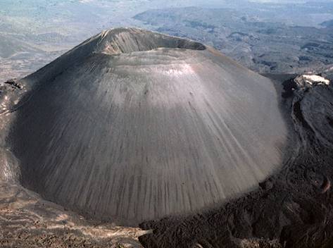 <p>The “anthills” of the volcano world. Steep slopes and abnormally large crater.</p>