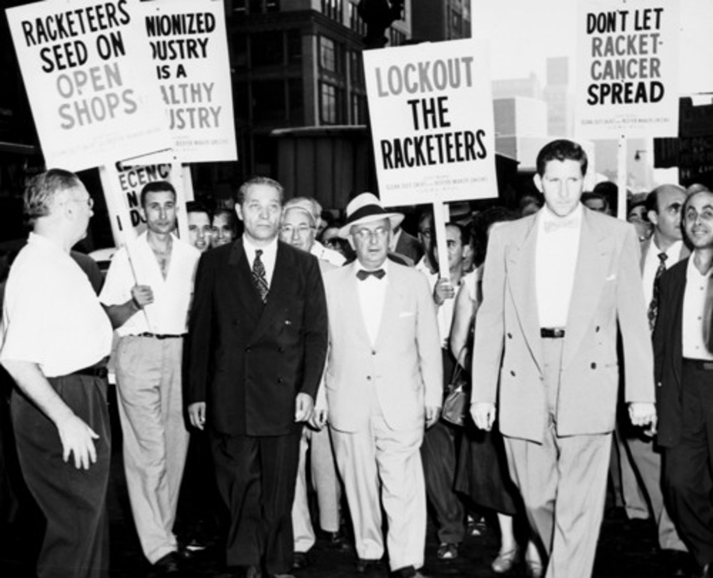 <p>An action used by trade unions where the workers refused to show up and work until their demands were met by the management of the company.</p>