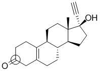 <p>How many&nbsp;<strong>hydrogen atoms</strong>&nbsp;are bonded to the circled atom below?</p>