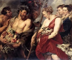 <p>Idealized mythological figures; sensuality and color. </p>