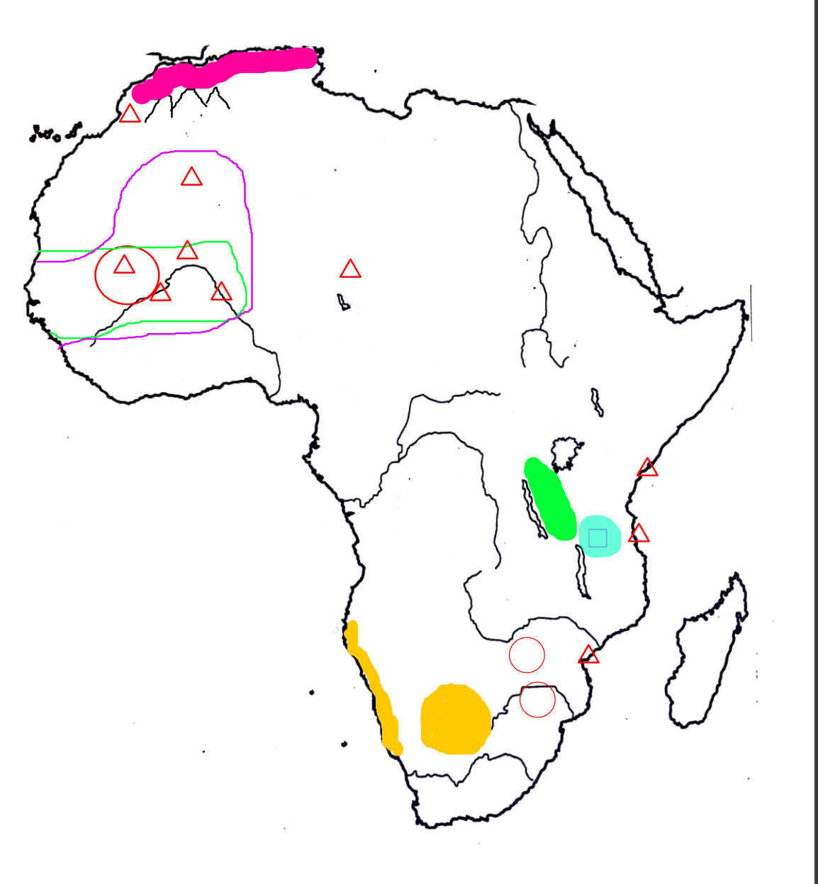 <p>The only relevant single mountain bruh, right above the lowest vertical Lake and to the right of Great Rift Valley</p>