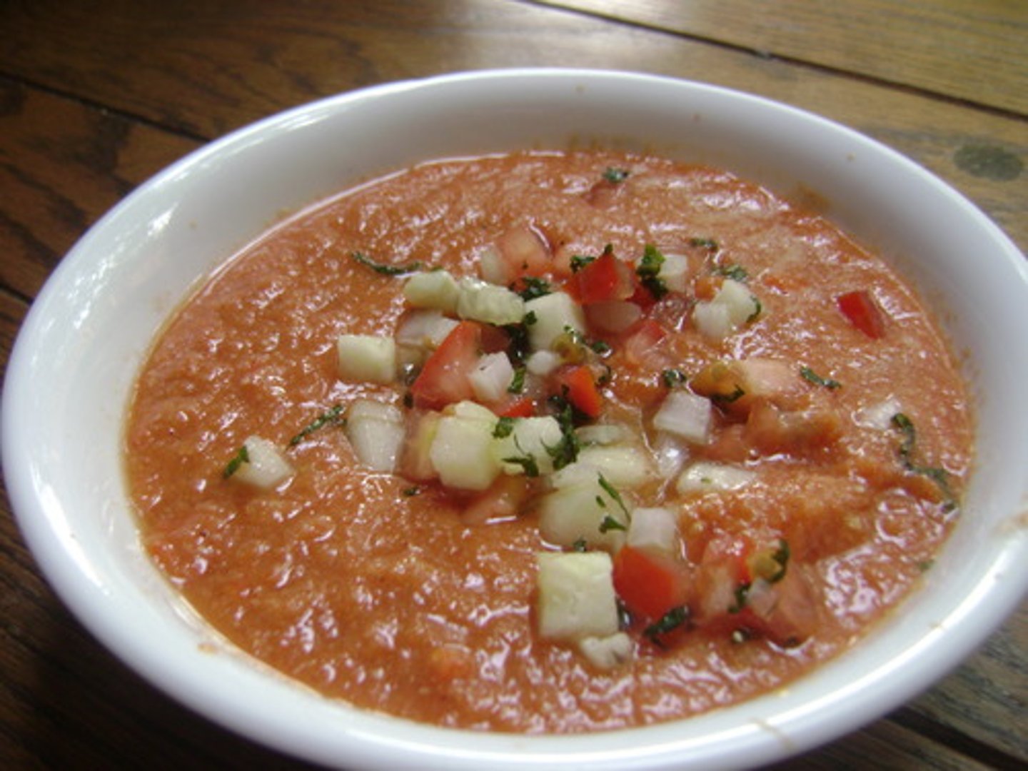 <p>cold tomato soup</p>