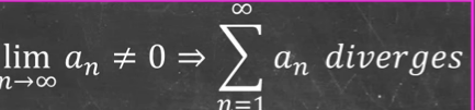 <p>Set limit going to infity, if it does not approach 0.</p>