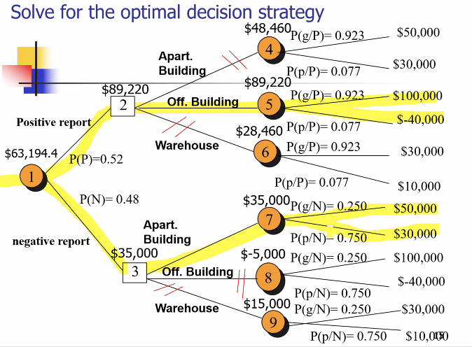 write the managerial statement based on this. the stuff highlighted is the decision strategy