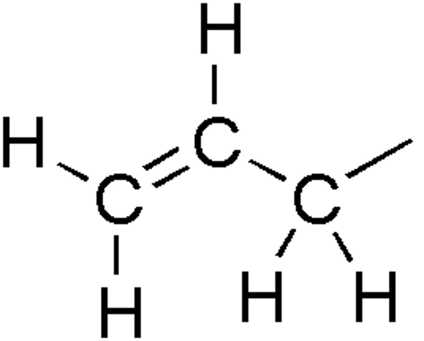 <p>An allyl group is a substituent with the structural formula H2C=CH-CH2R, where R is the rest of the molecule</p>