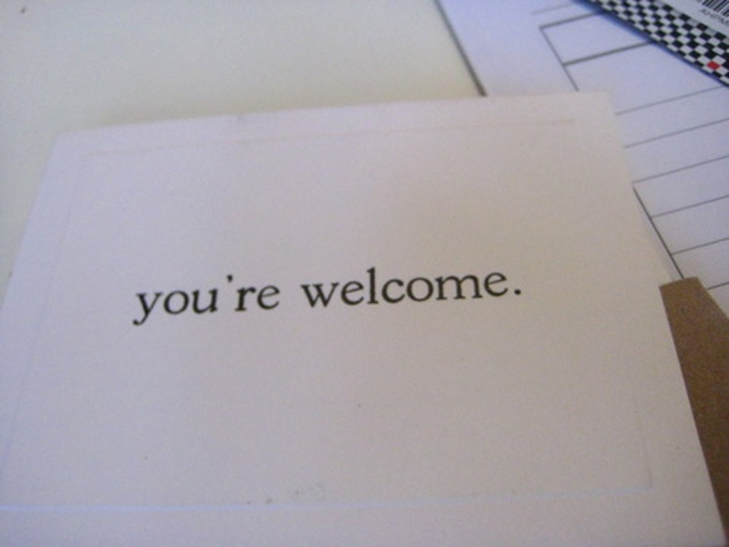 <p>You're welcome</p>