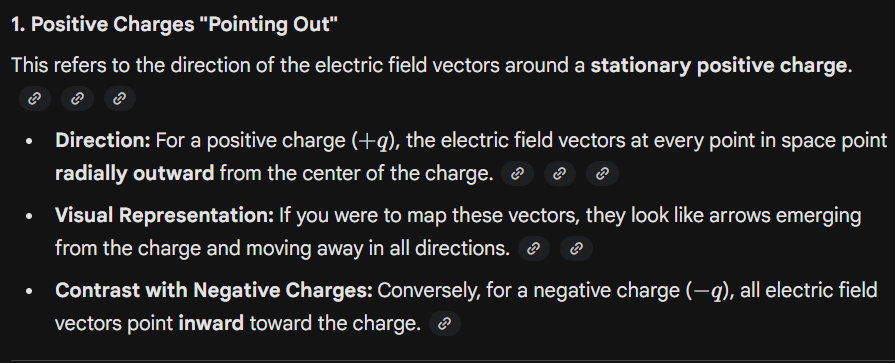 <p><br>If q is postiitve poitns away<br><br>Negative arrow points forward</p>