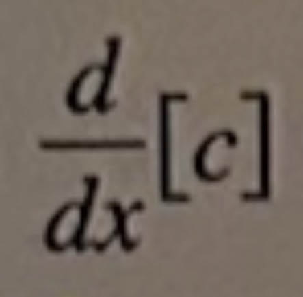 <p>d/dx(c)</p>