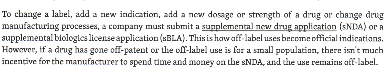 <p><strong>supplemental new drug application (sNDA)</strong></p>