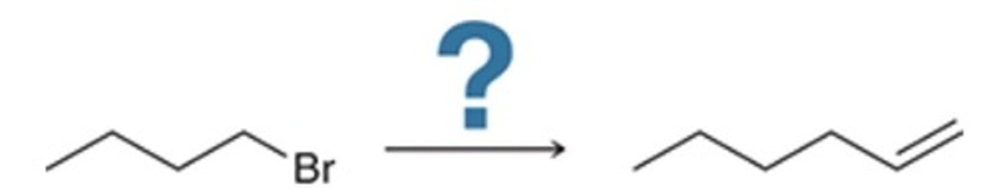 <p>What are the best reagents to accomplish this transformation?</p><p>t-BuOK</p><p>NaC≡CH, followed by H2 and Pt</p><p>NaC≡CH, followed by H2 and Lindlar's catalyst</p><p>NaOH, followed by t-BuOK</p>