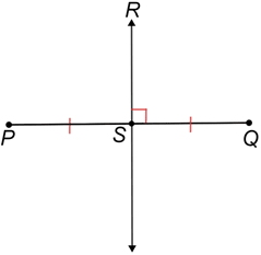 <p>A line that is perpendicular to a segment at its midpoint.</p>