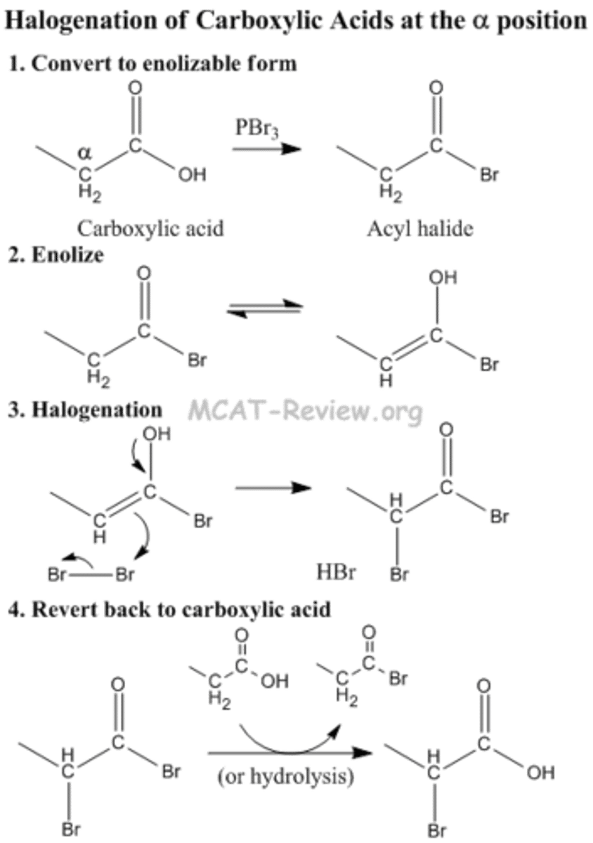 <p>This is also called the HVZ reaction.</p>