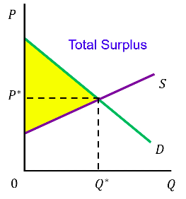 <p><span style="background-color: inherit; line-height: 19.55px;"><strong><em>Consumer surplus + Producer surplus</em></strong></span><span style="line-height: 19.55px;"><em>&nbsp;</em></span></p>