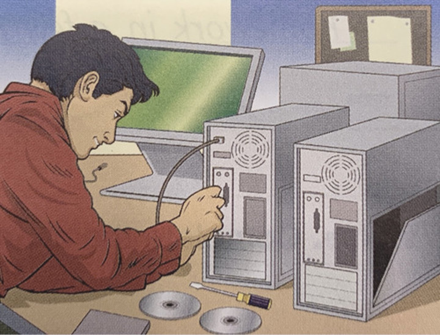 <p>The field of connecting computers together to share data.</p>