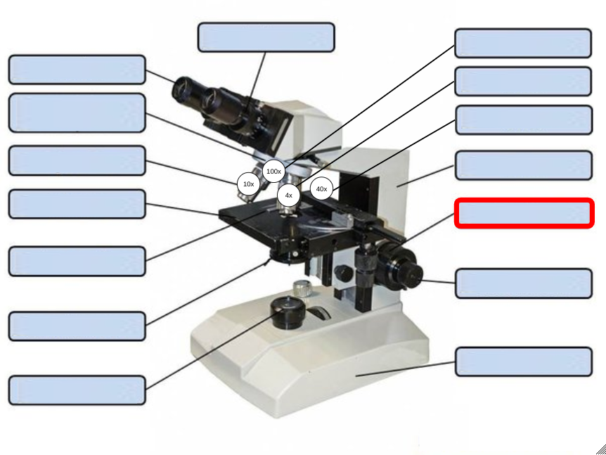 <p>Label the following microscope part.</p>