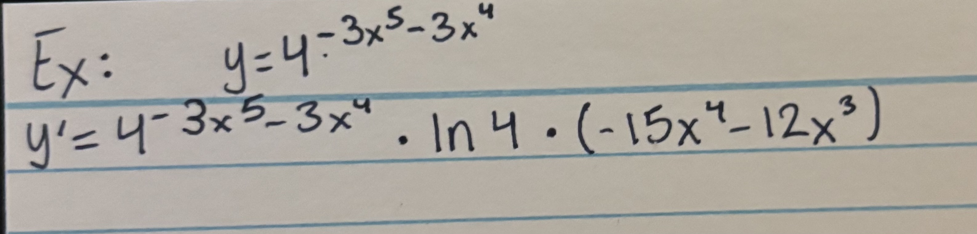 <p>f′(x)=#<sup>xxx</sup>·ln#·(Derivative of xxx)</p>